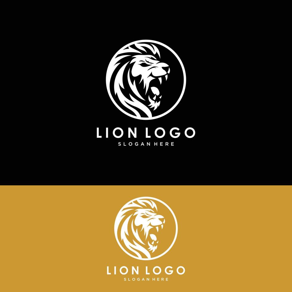 plantilla de logotipo de león vector