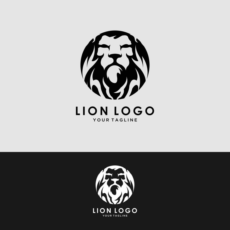 lion logo template vector