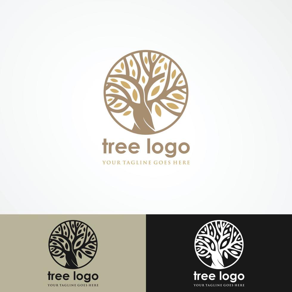 icono de vector de árbol. Ilustración de vector de árbol de naturaleza de diseño de logotipo.