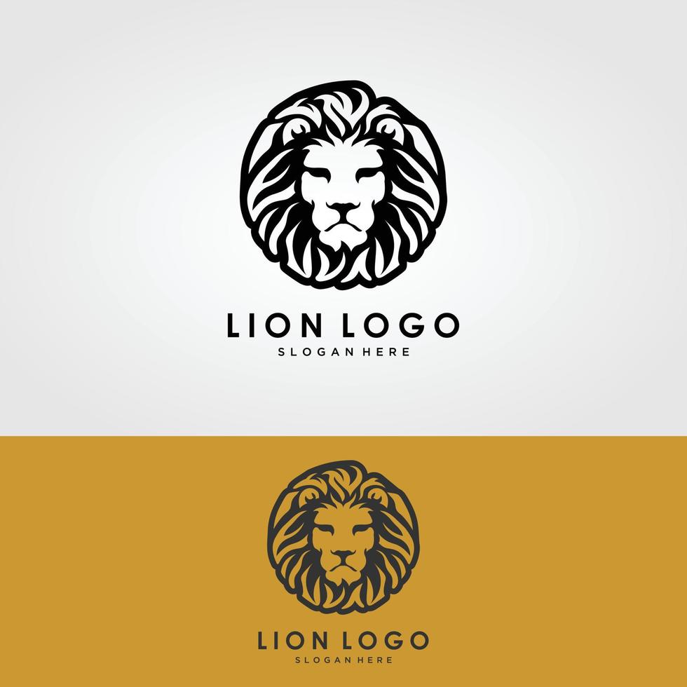 plantilla de logotipo de león vector