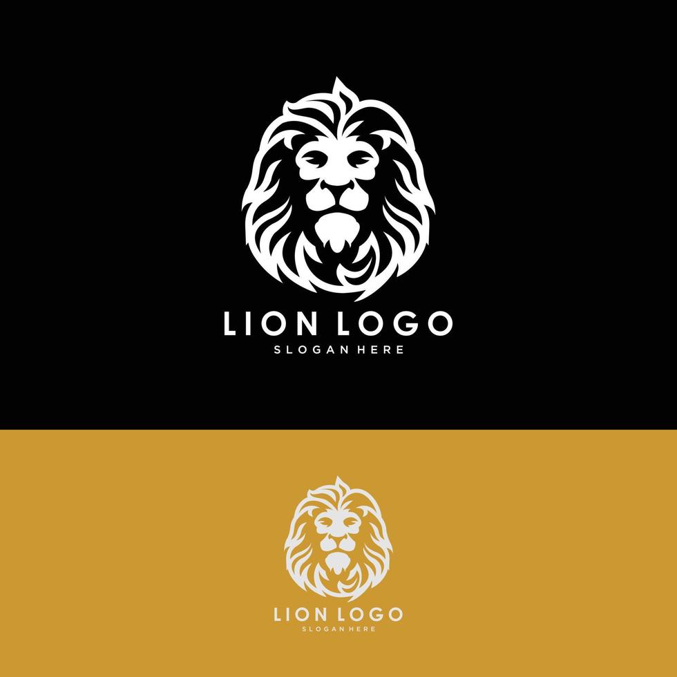 lion logo template vector