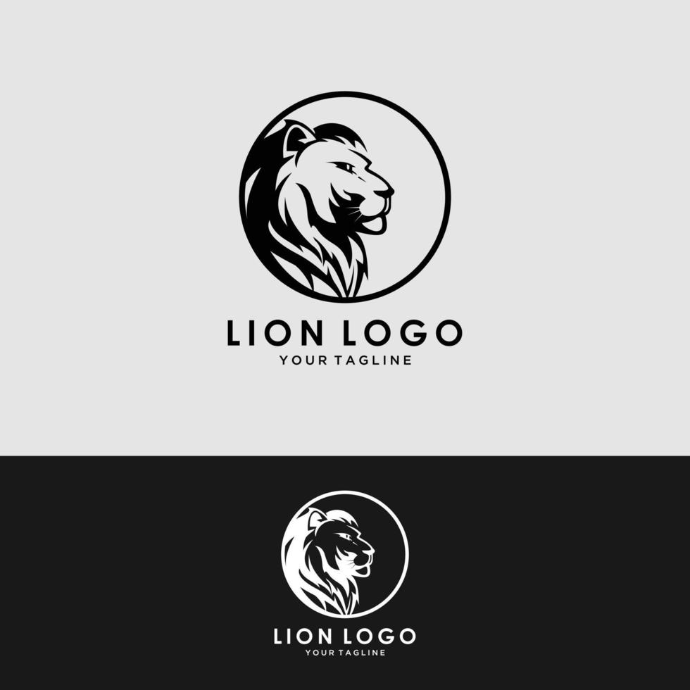 plantilla de logotipo de león vector