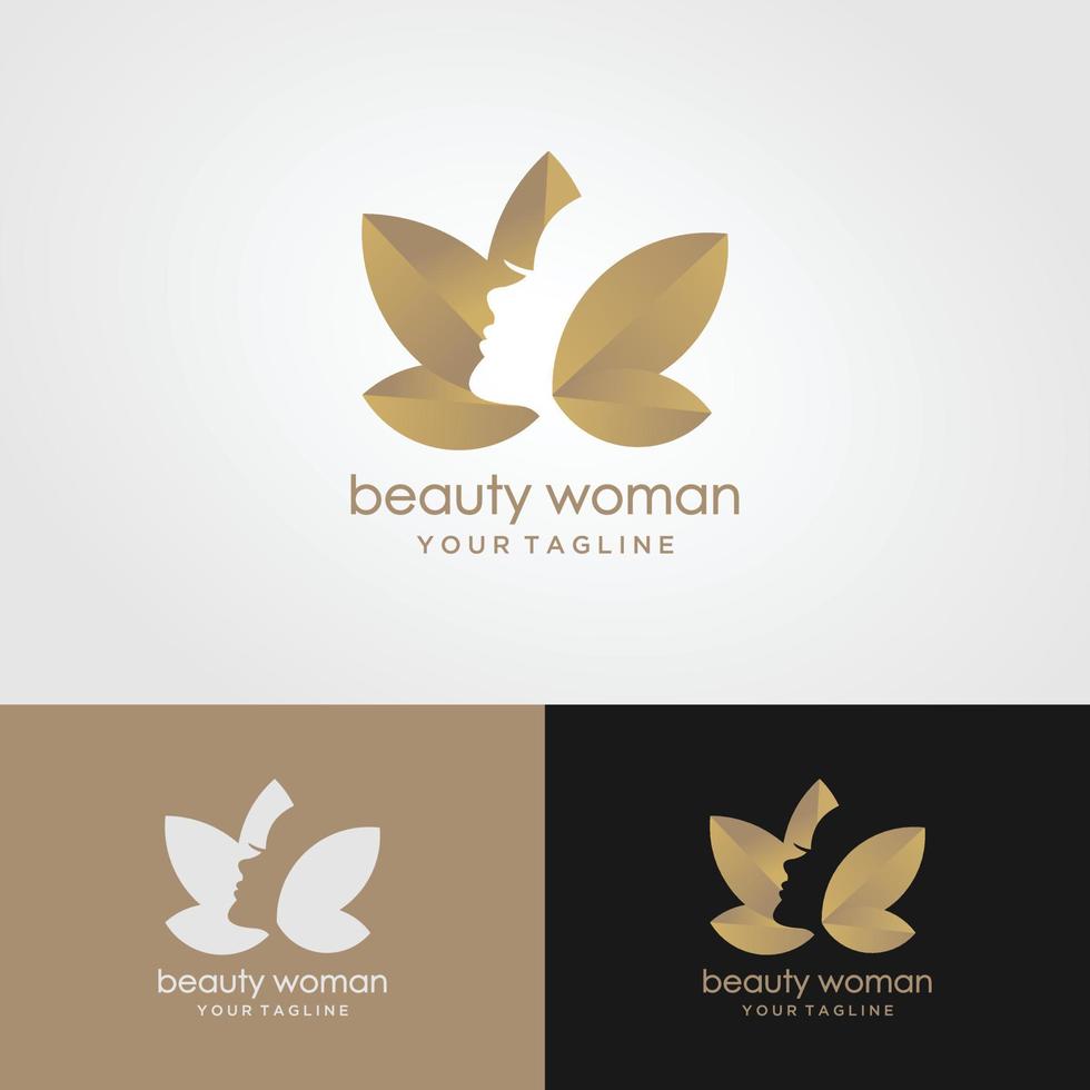 beauty woman logo vector