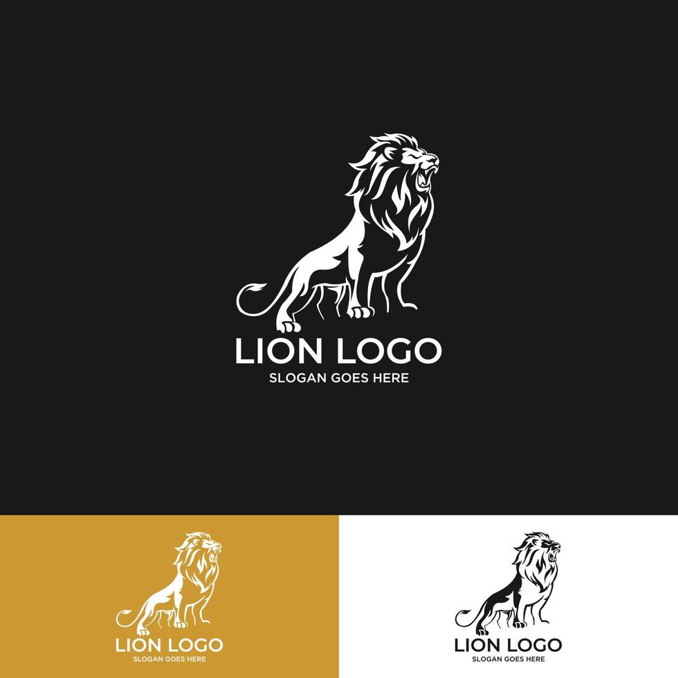 lion logo template vector