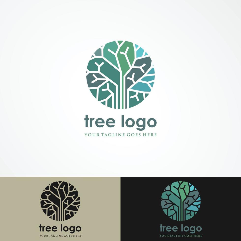 icono de vector de árbol. Ilustración de vector de árbol de naturaleza de diseño de logotipo.