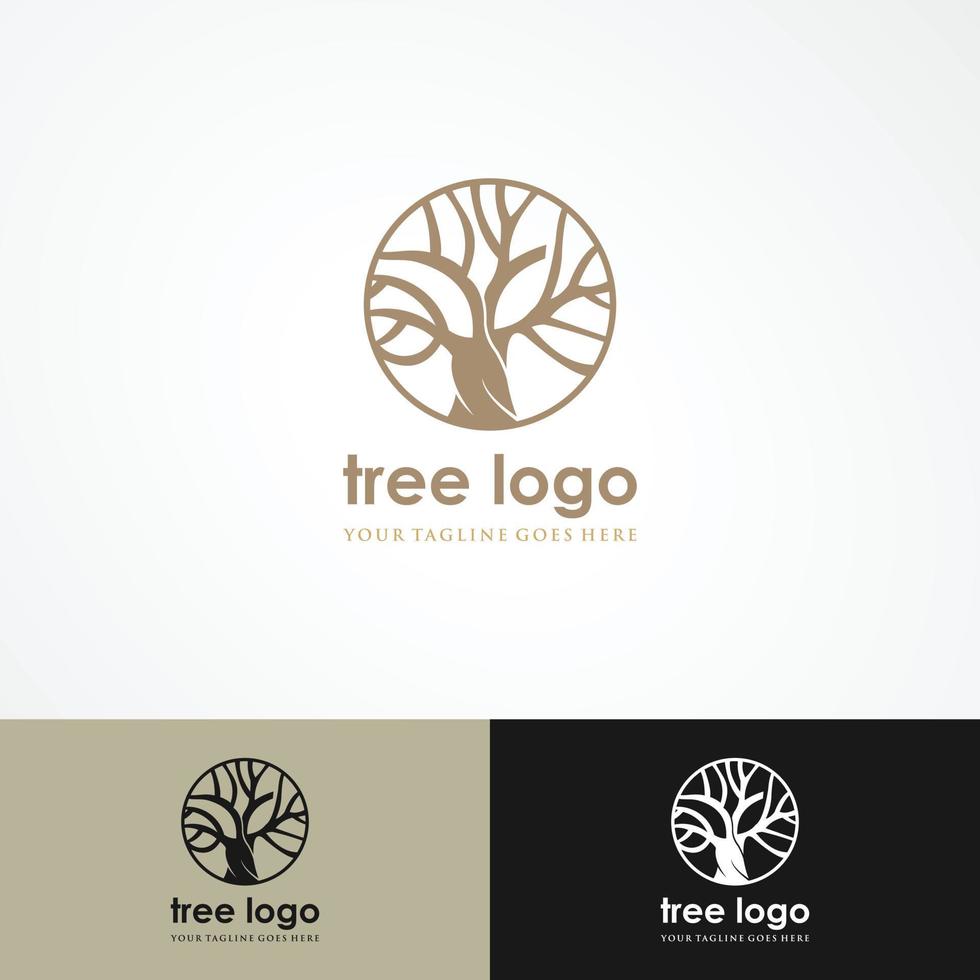 Tree vector icon. Nature tree vector illustration of logo design.