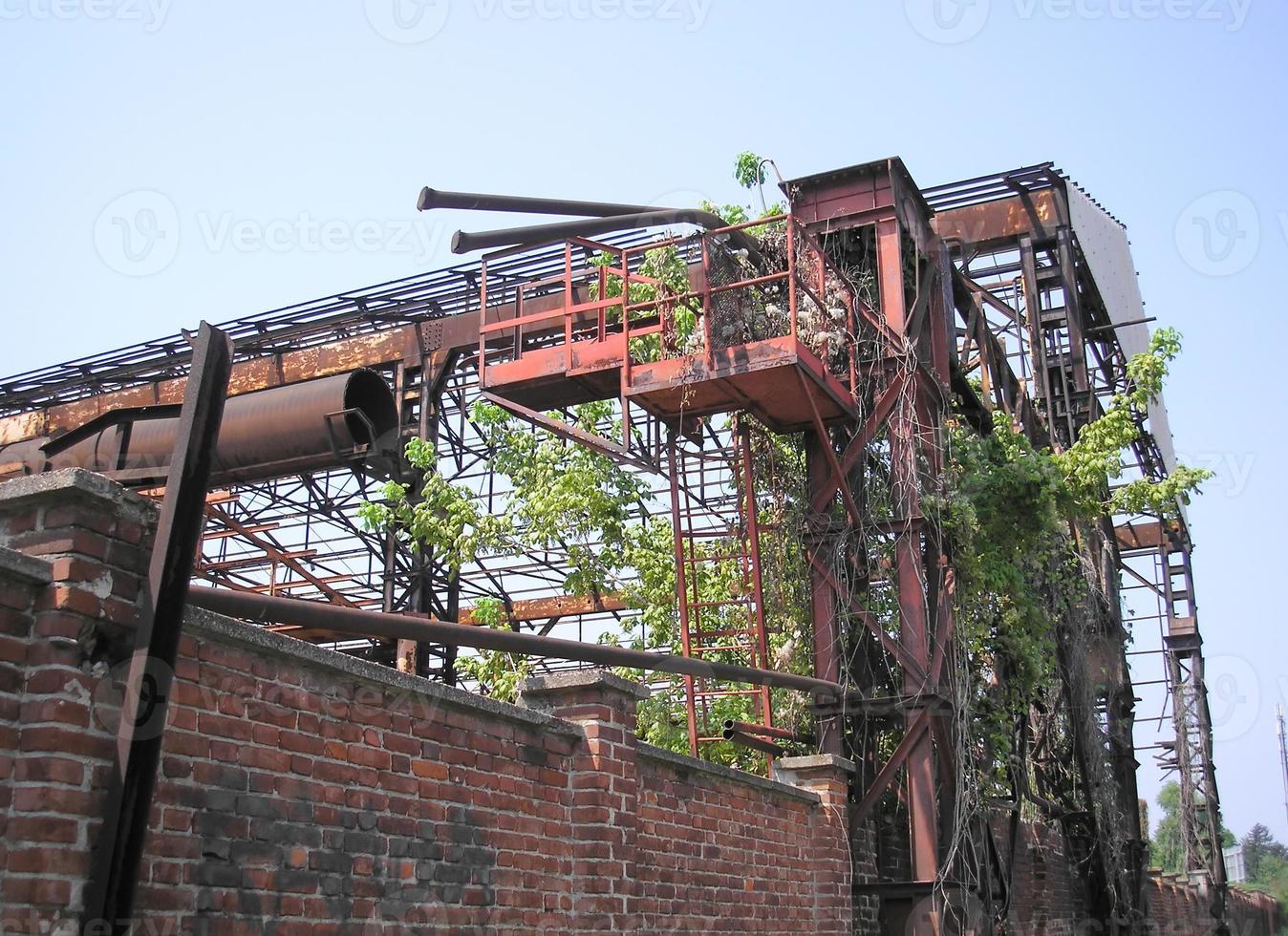 Abandoned factory ruins photo