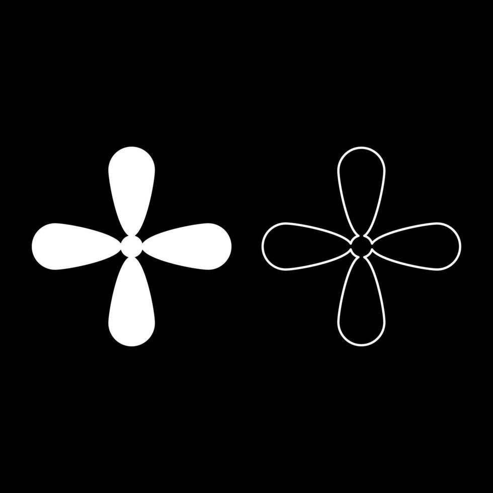 Petal cross Cross monogram Religious cross icon set white color vector illustration flat style image