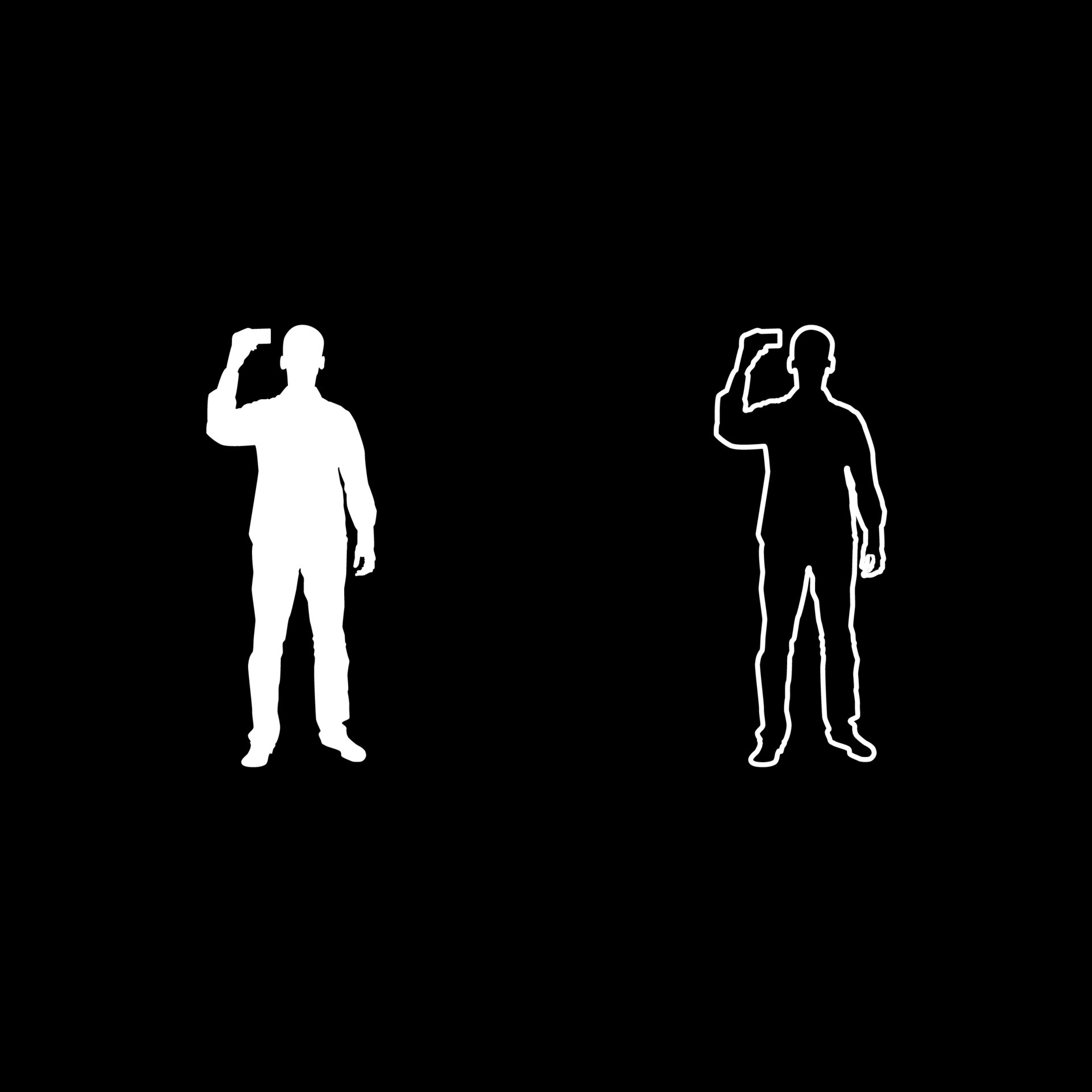 Man shows card in his hand Business card in hand businessman silhouette