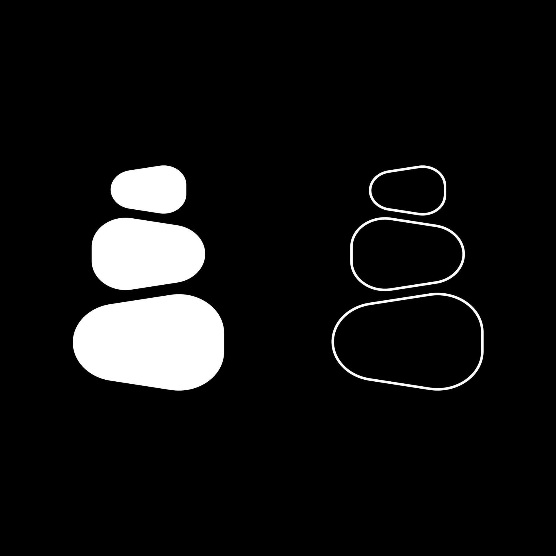 Stacked stones Stack stones Zen stone tower Spa stones stack icon set