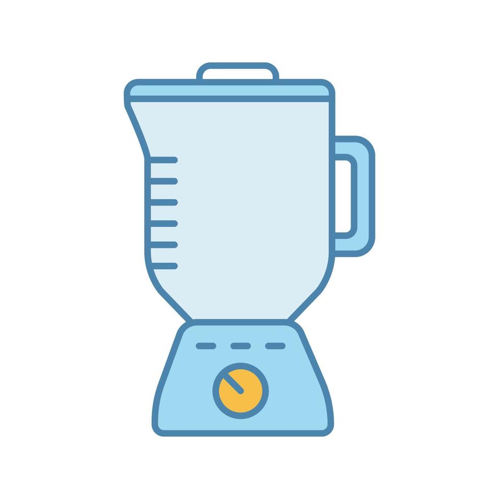 Premium Vector  Kitchen blender colored icon. cooking smoothies in a  submersible mixer. vector illustration in cartoon flat style. isolated blue  clipart on a white background. cute culinary print.