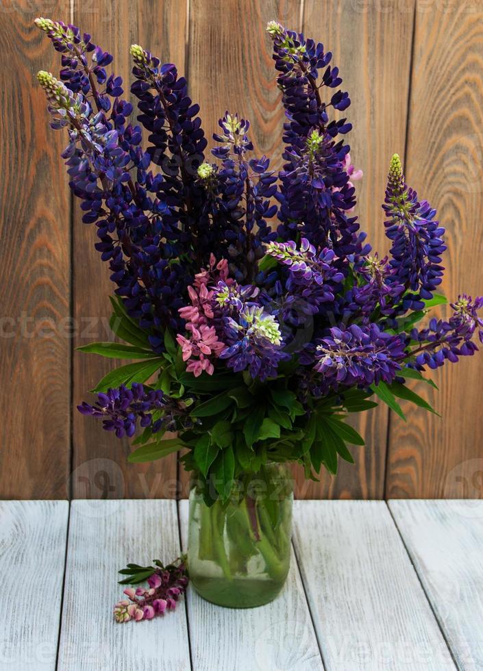 lupines in the vase photo