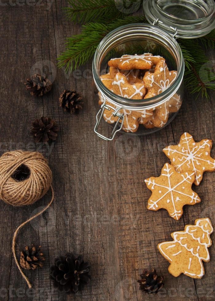 galletas de pan de jengibre de navidad foto