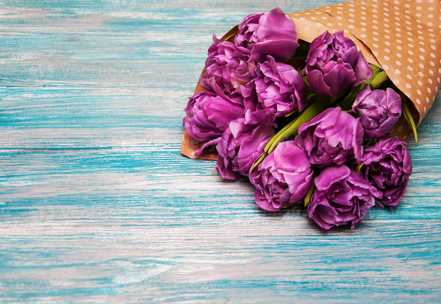 Spring tulip flowers photo
