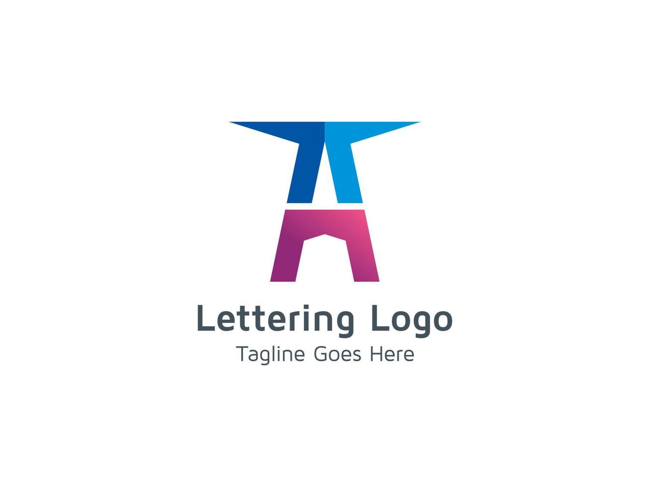 Lettering A Logo vector