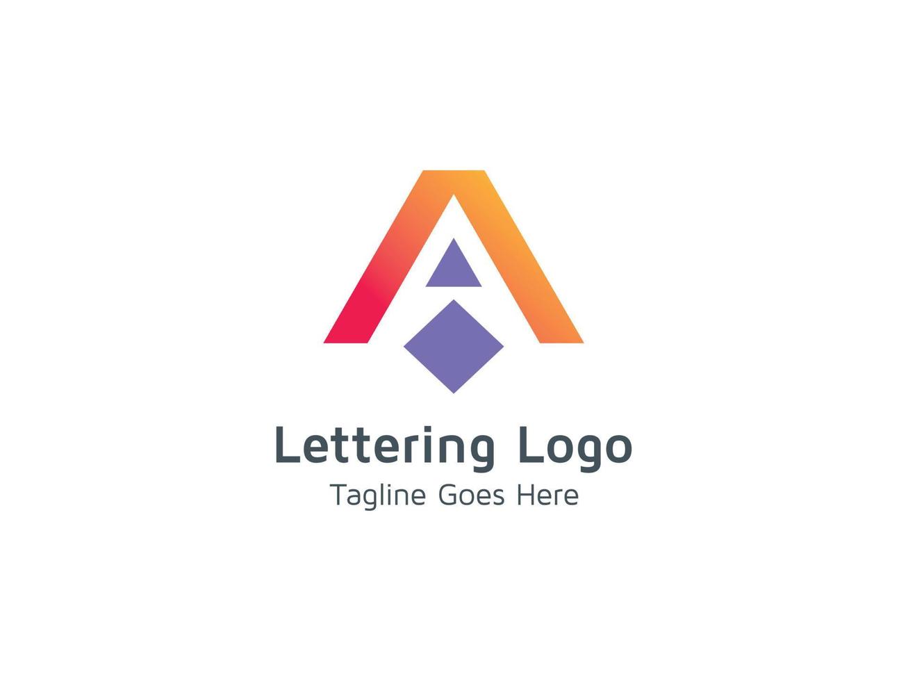 Letter A Swash Logo Design Concept Template Vector