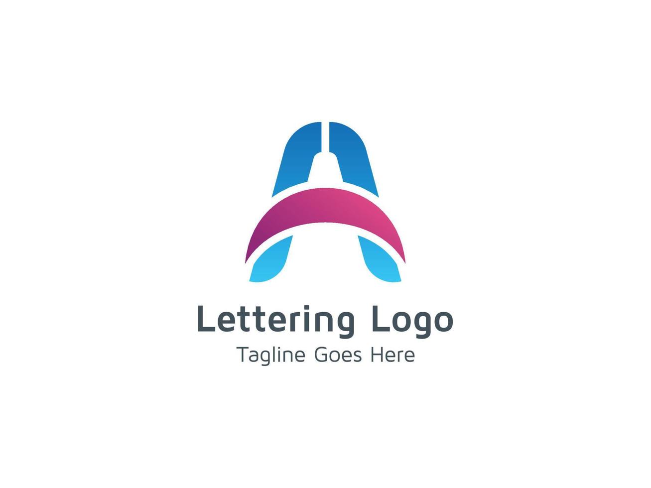 Letter A Modern Technology Business Logo Design Concept Template Vector