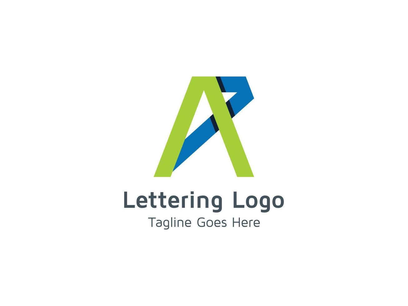 vector de plantilla de logotipo creativo abstracto de diseño de letra a