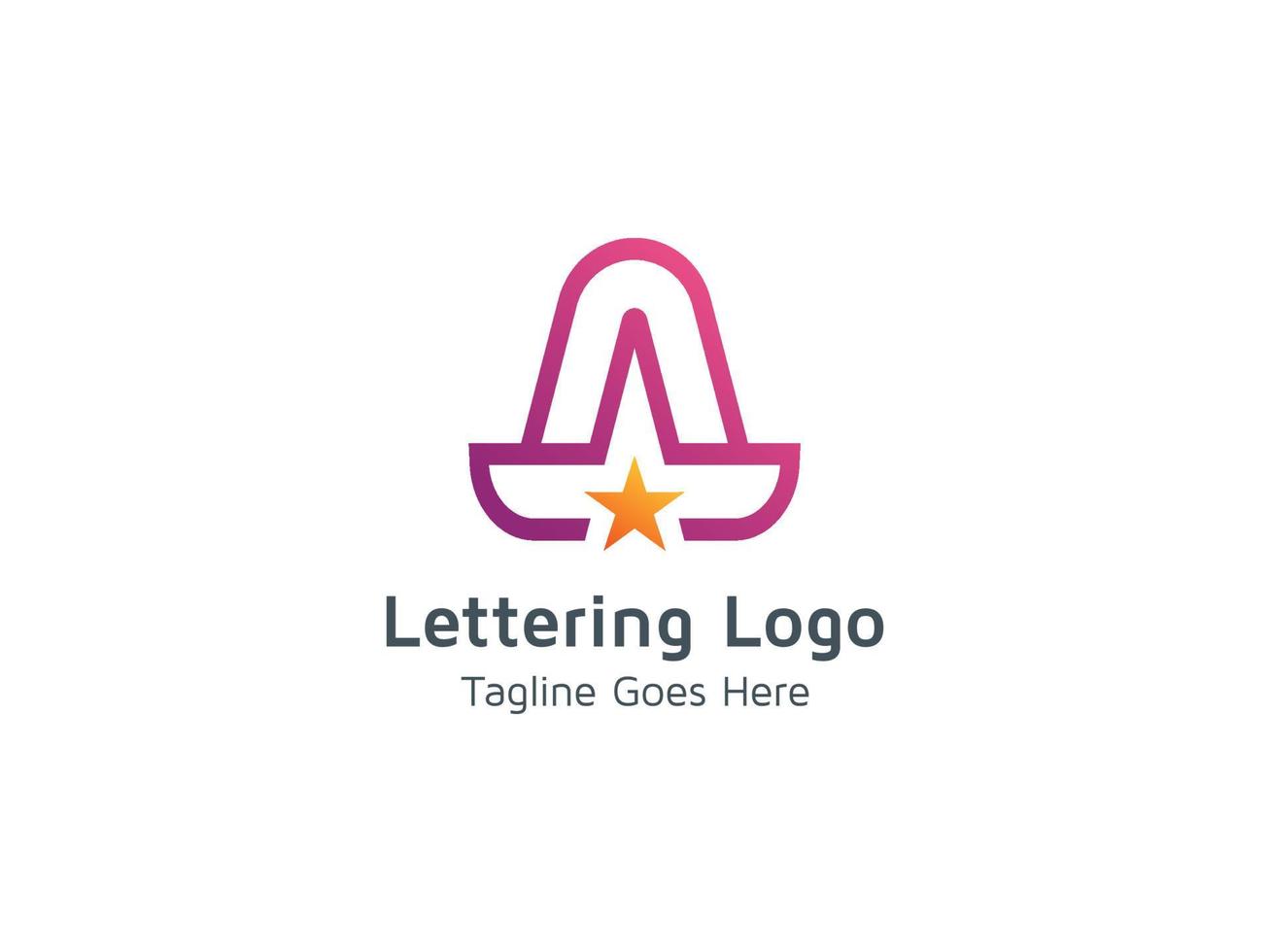 Lettering A Logo vector