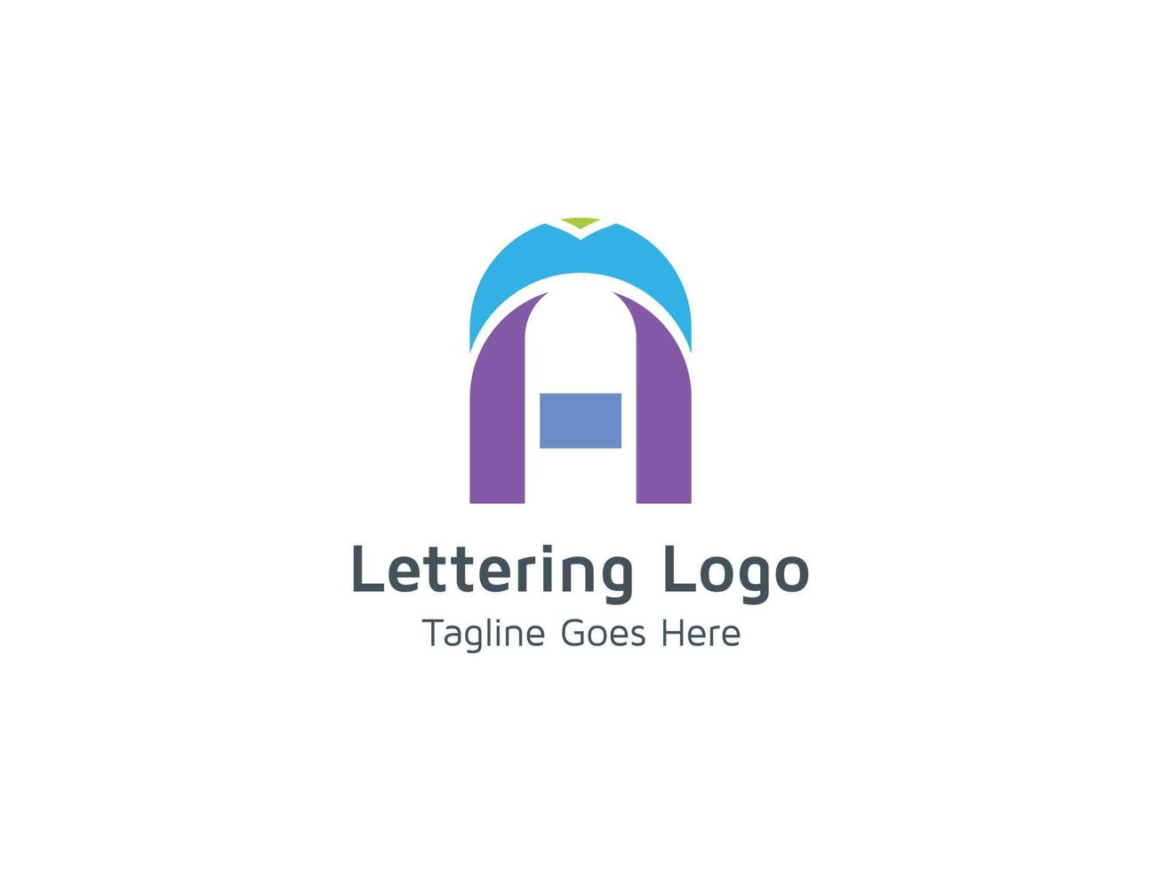 vector de plantilla de concepto de diseño de logotipo de empresa de tecnología moderna de letra a