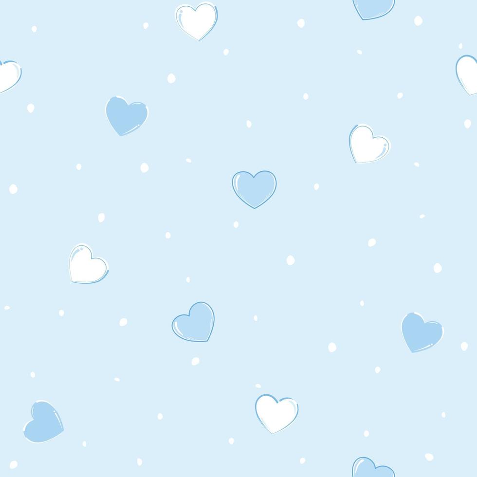 Vector - Abstract seamless pattern of many hearts on blue ...