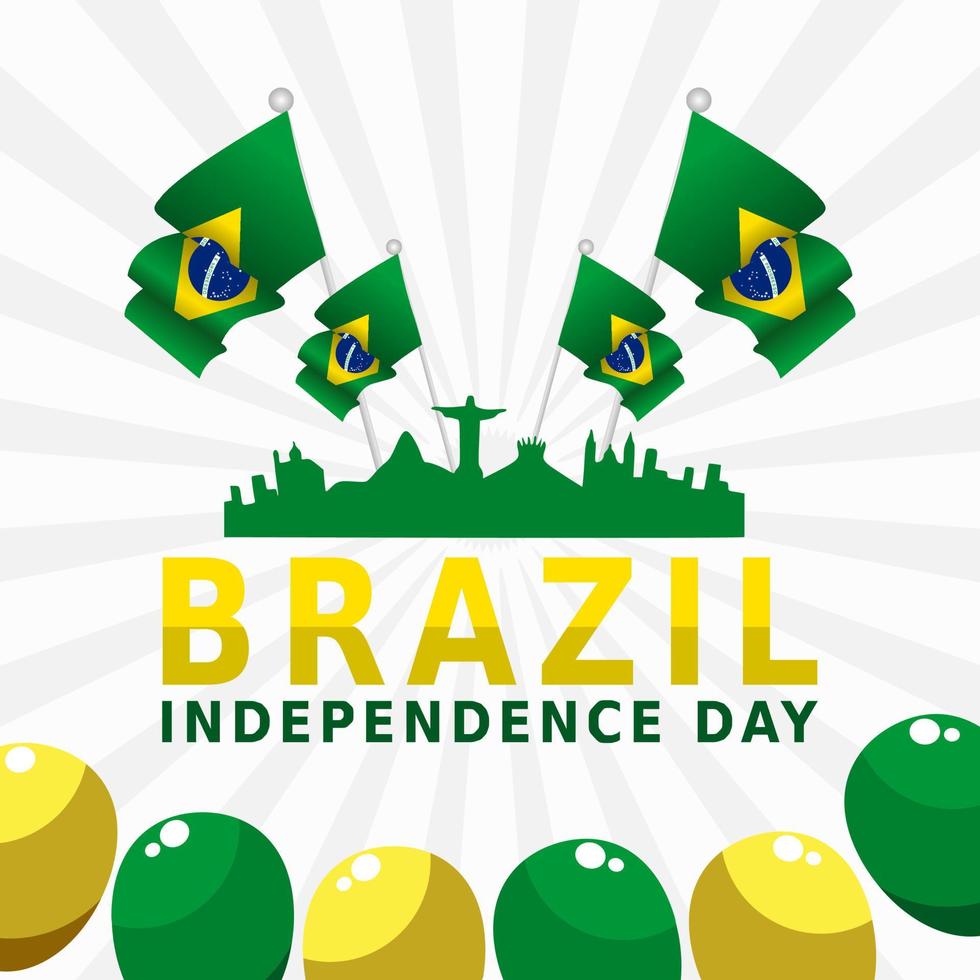 Brazil Independence day vector lllustration