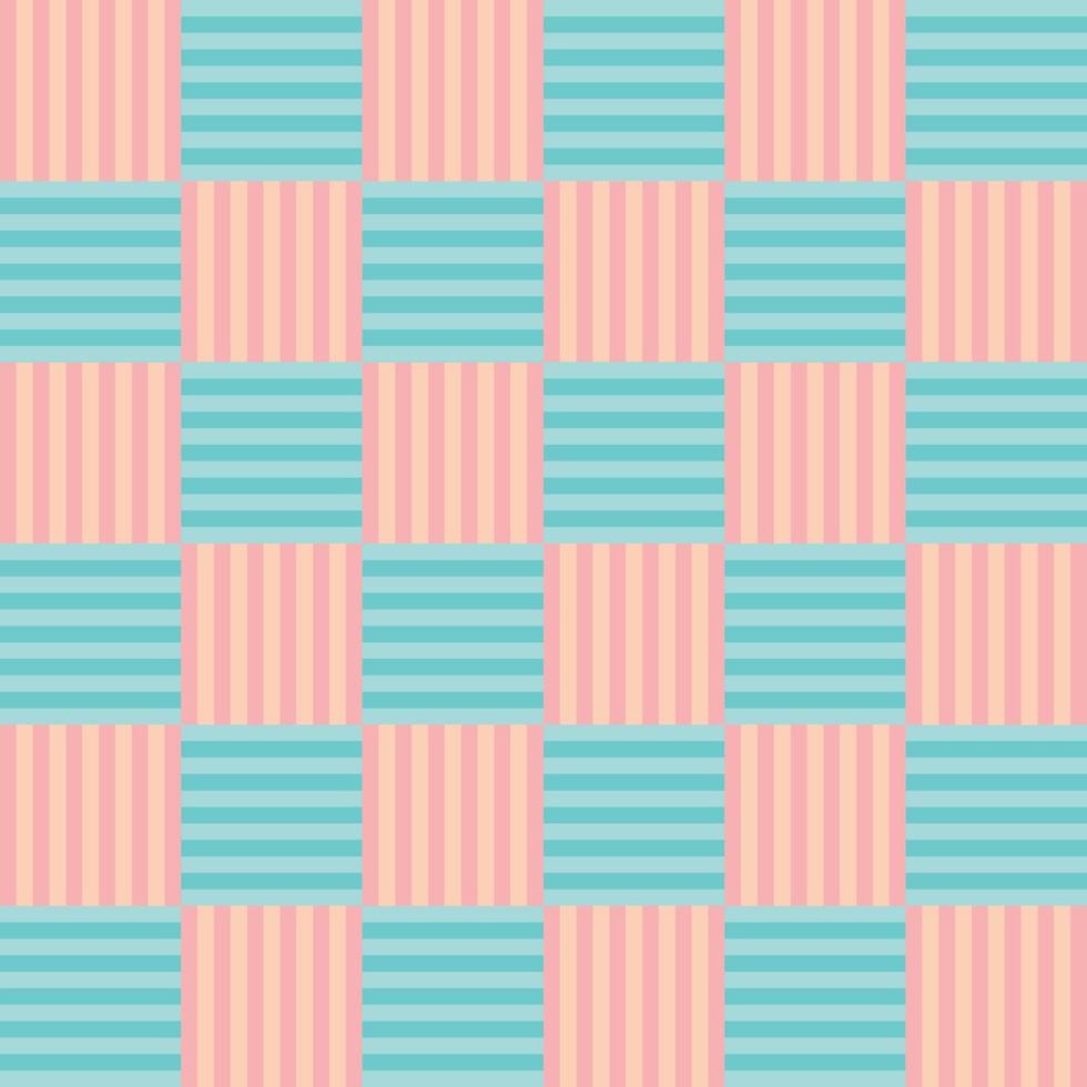patrón geométrico abstracto verde y rosa pastel sin costuras. fondo de patrón de rayas. línea repetitiva para estampados de diseño, azulejos, envoltura, diseño de interiores vector