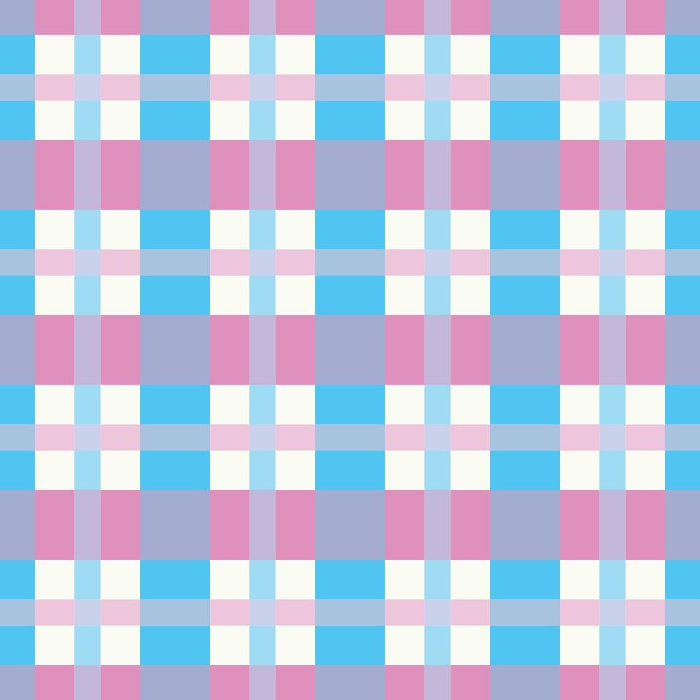 patrón de tartán cuadrado simple gráfico de tela de patrones sin fisuras azul y rosa vector