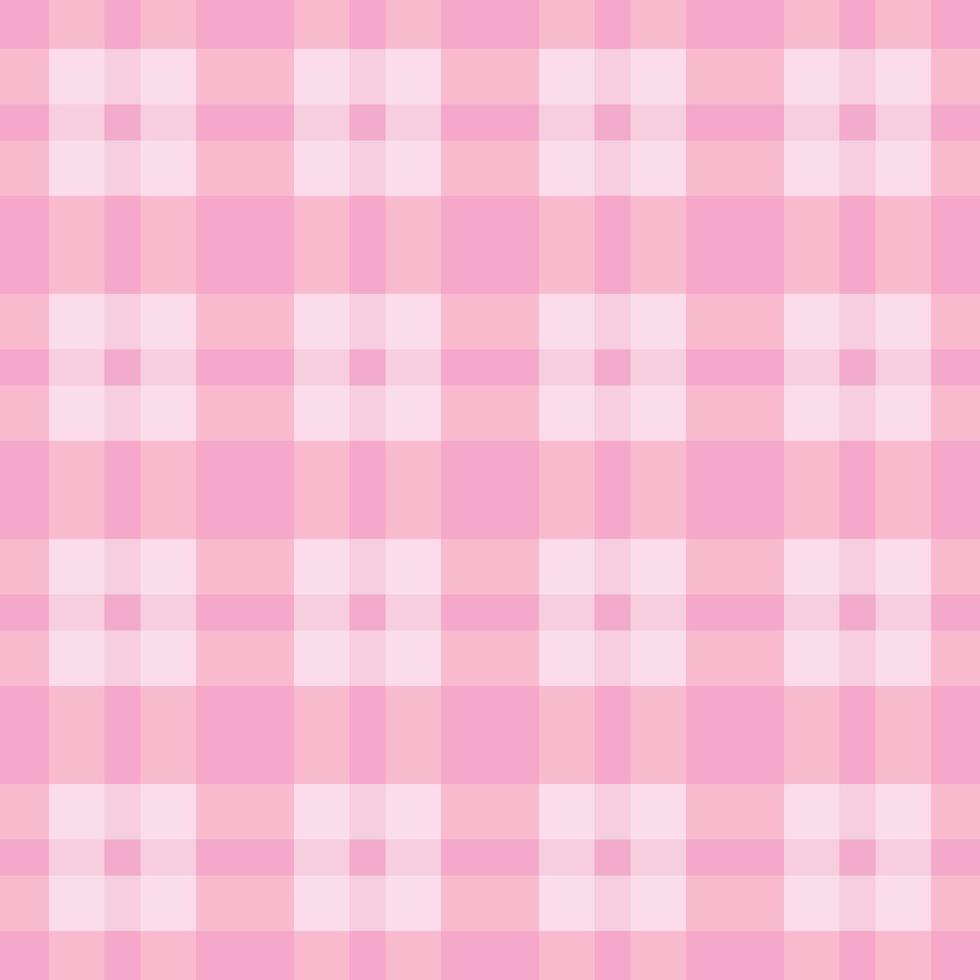 Pink seamless pattern cloth graphic simple square tartan pattern vector