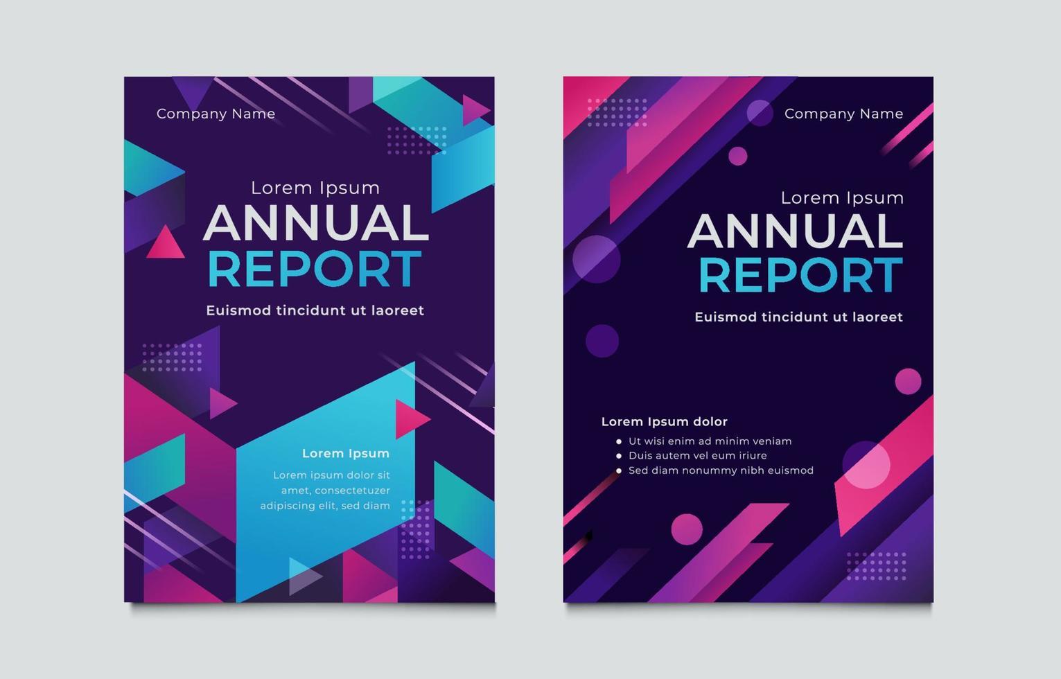 Annual Report Business Cover Template vector
