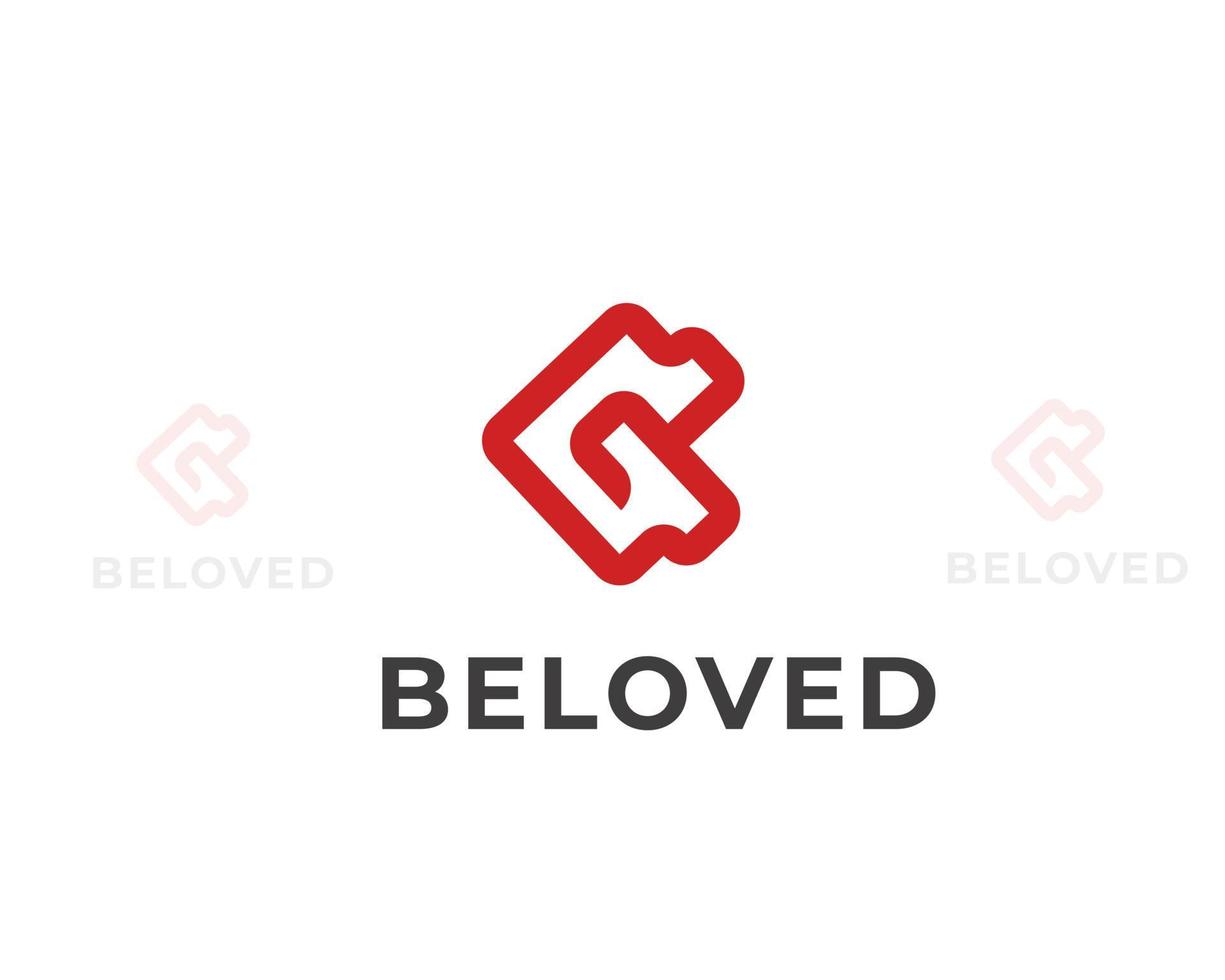 B love logo design vector