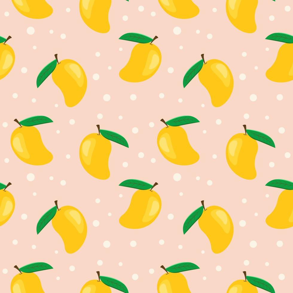 mango seamless pattern background. vector illustration