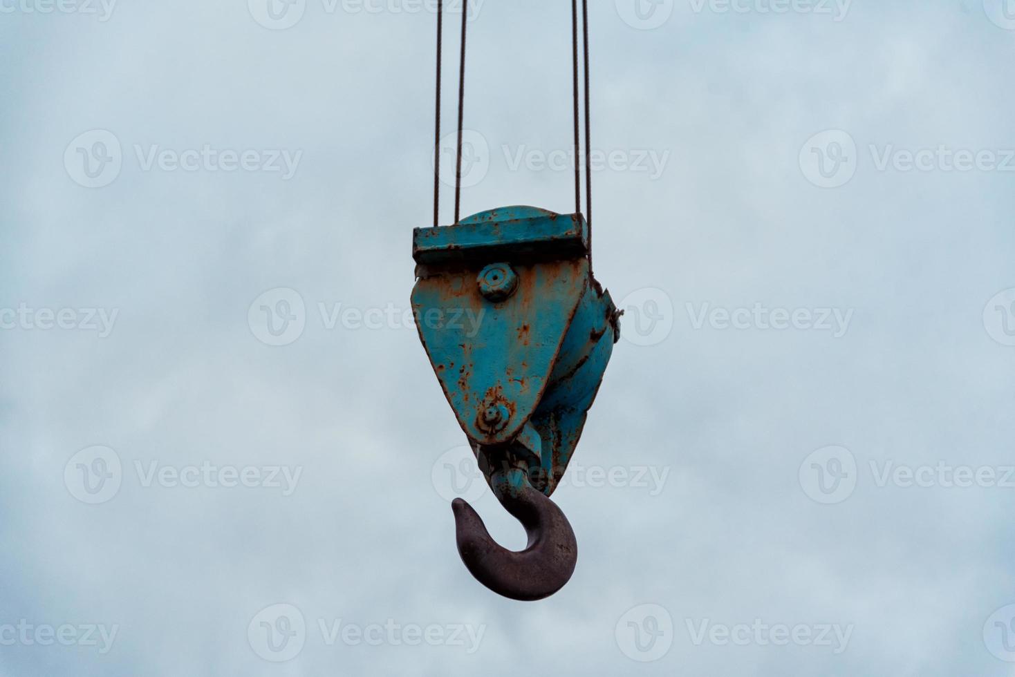 old rusty crane hook photo