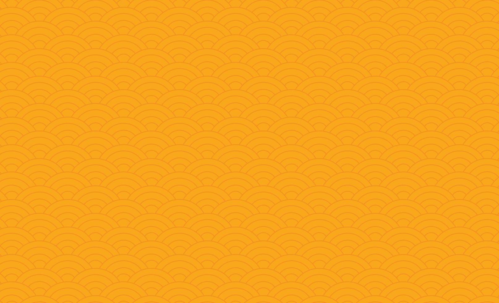 Japanese Fan Patterned Background - Yellow vector
