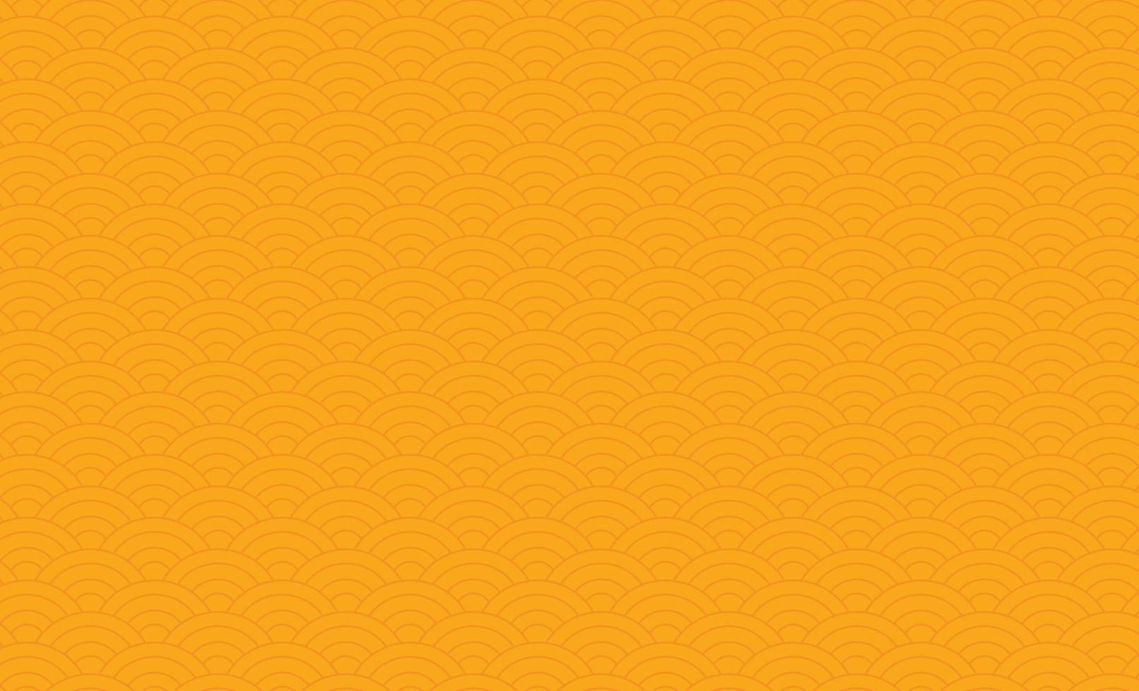 Japanese Fan Patterned Background - Yellow vector