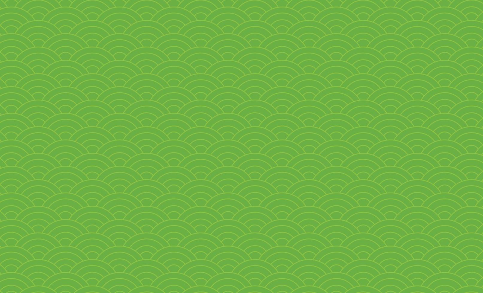 Japanese Fan Patterned Background - Green vector