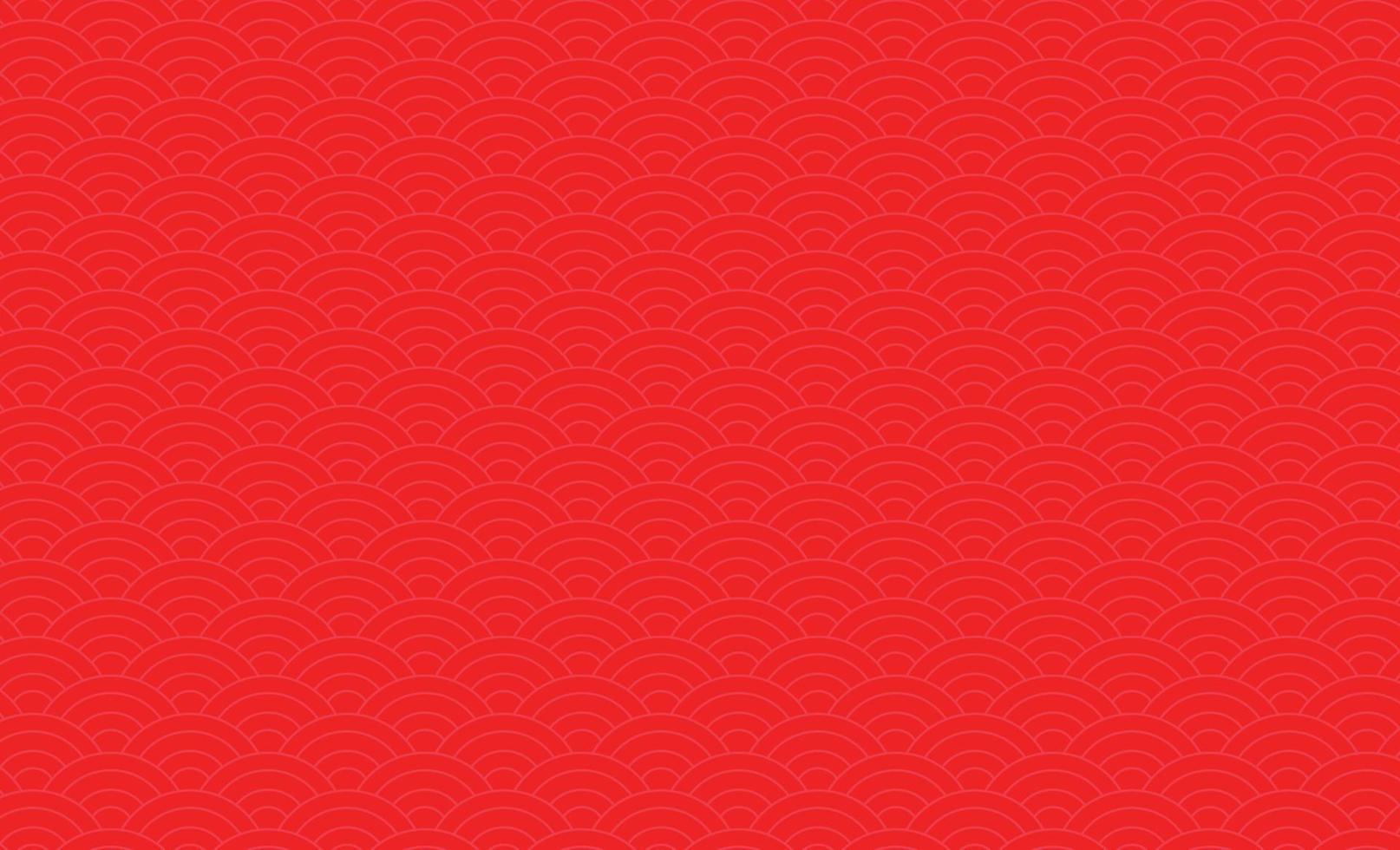 Japanese Fan Patterned Background - Red vector