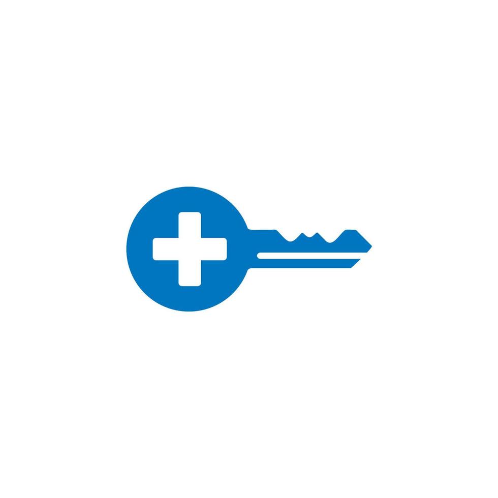 healthy key logo , medical security logo vector