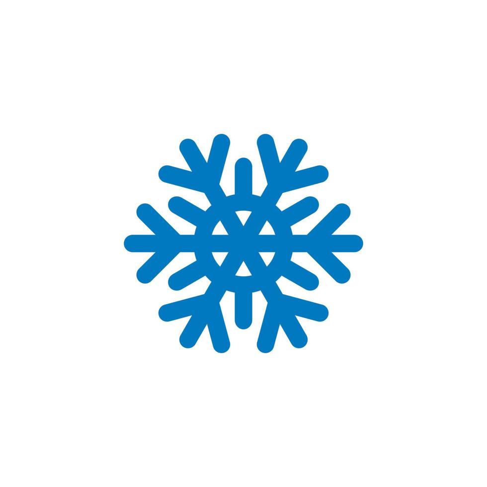 vector de invierno, logotipo de nieve abstracto