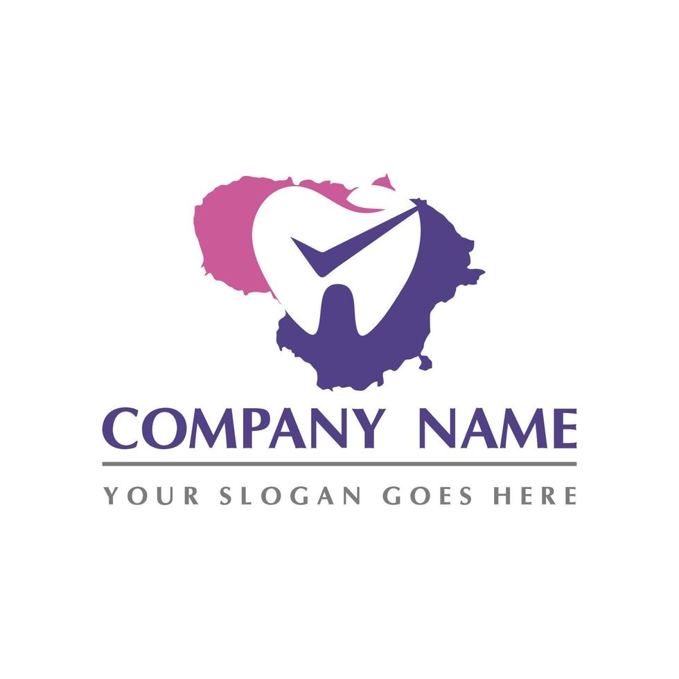 lithuania map and teeth dental care symbol logo vector