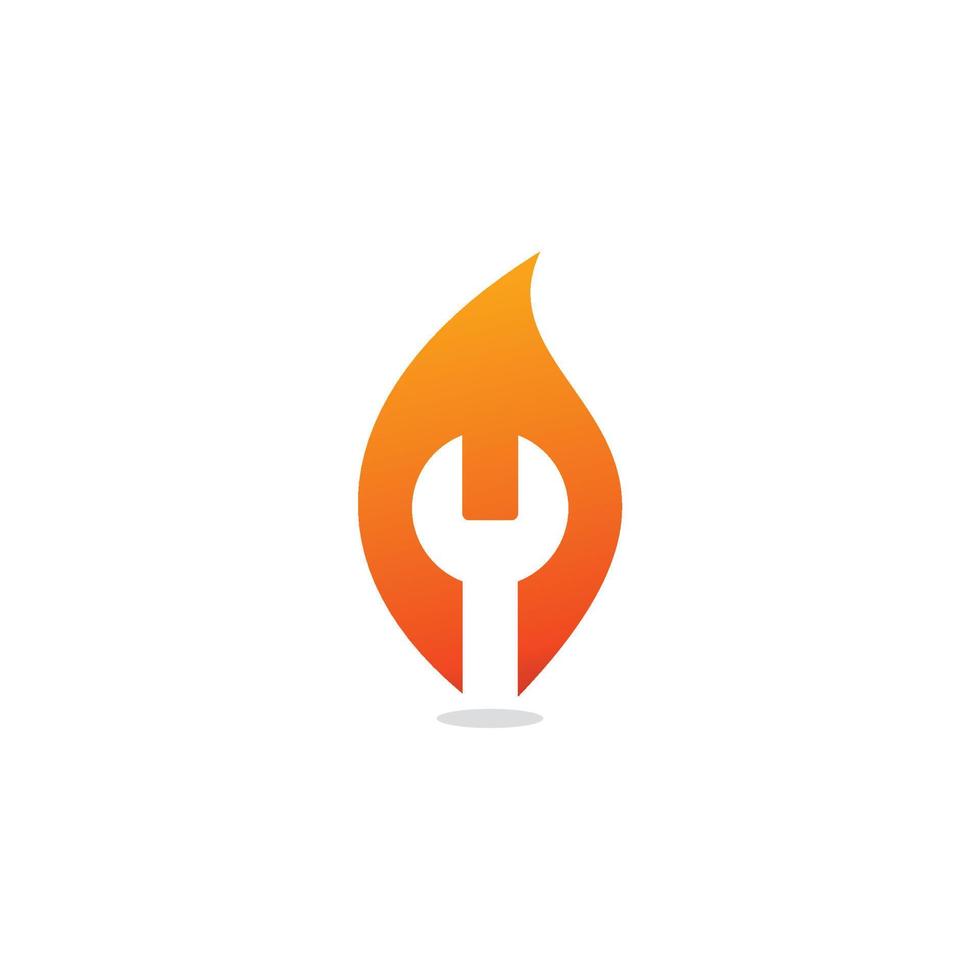 vector de reparación de incendios, logotipo de la industria