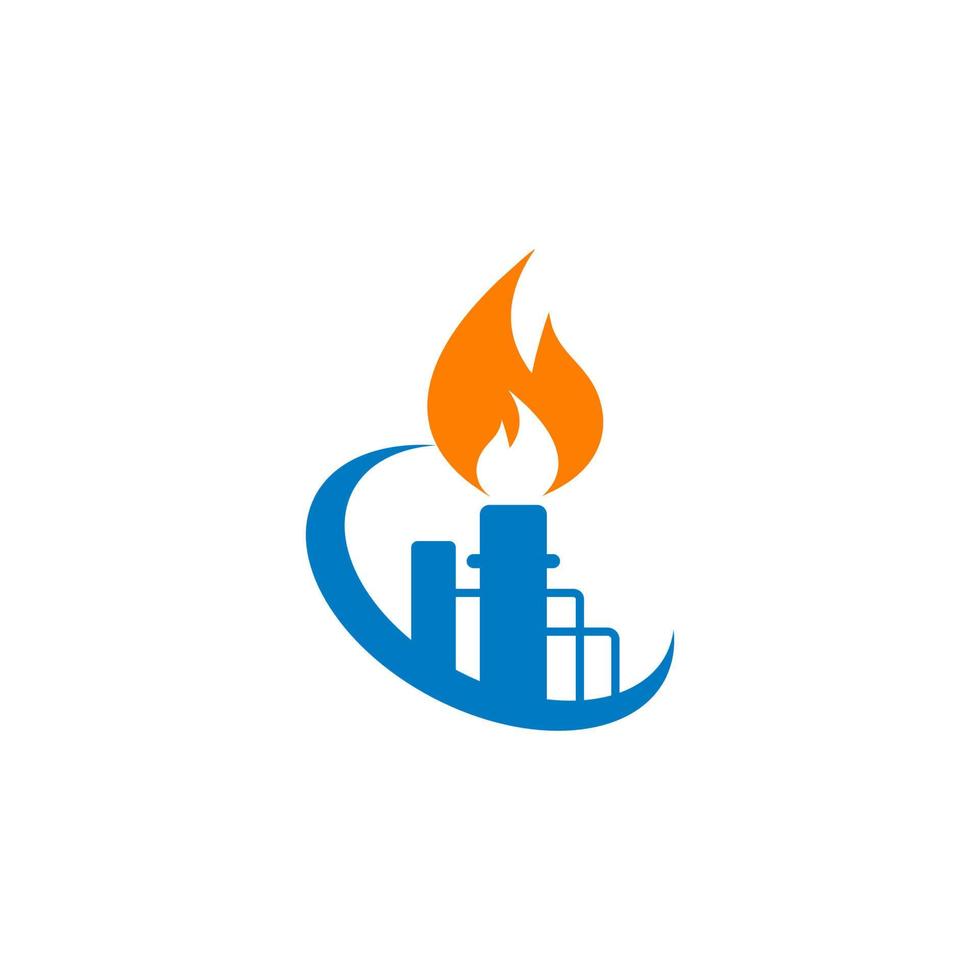 vector de refinería, vector de logotipo de la industria