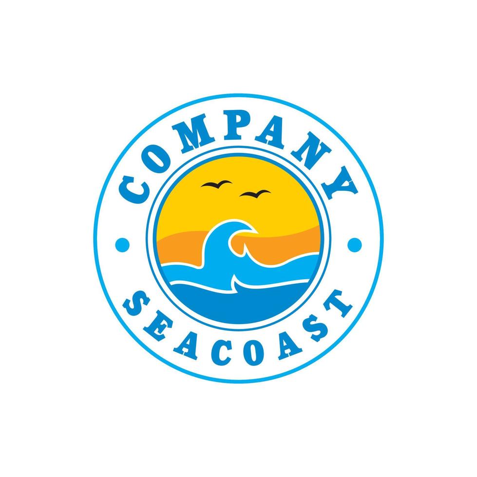 seacoast logo , sea wave logo vector