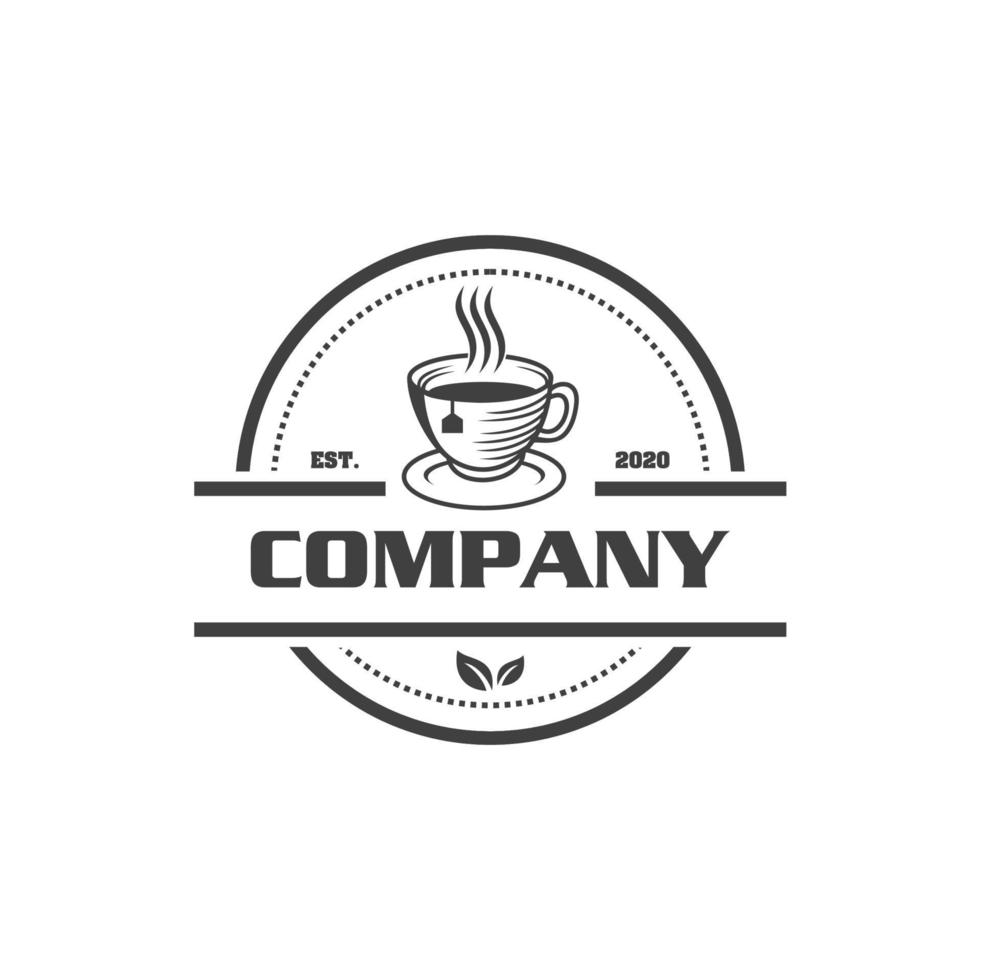 logotipo de té, vector de logotipo de naturaleza