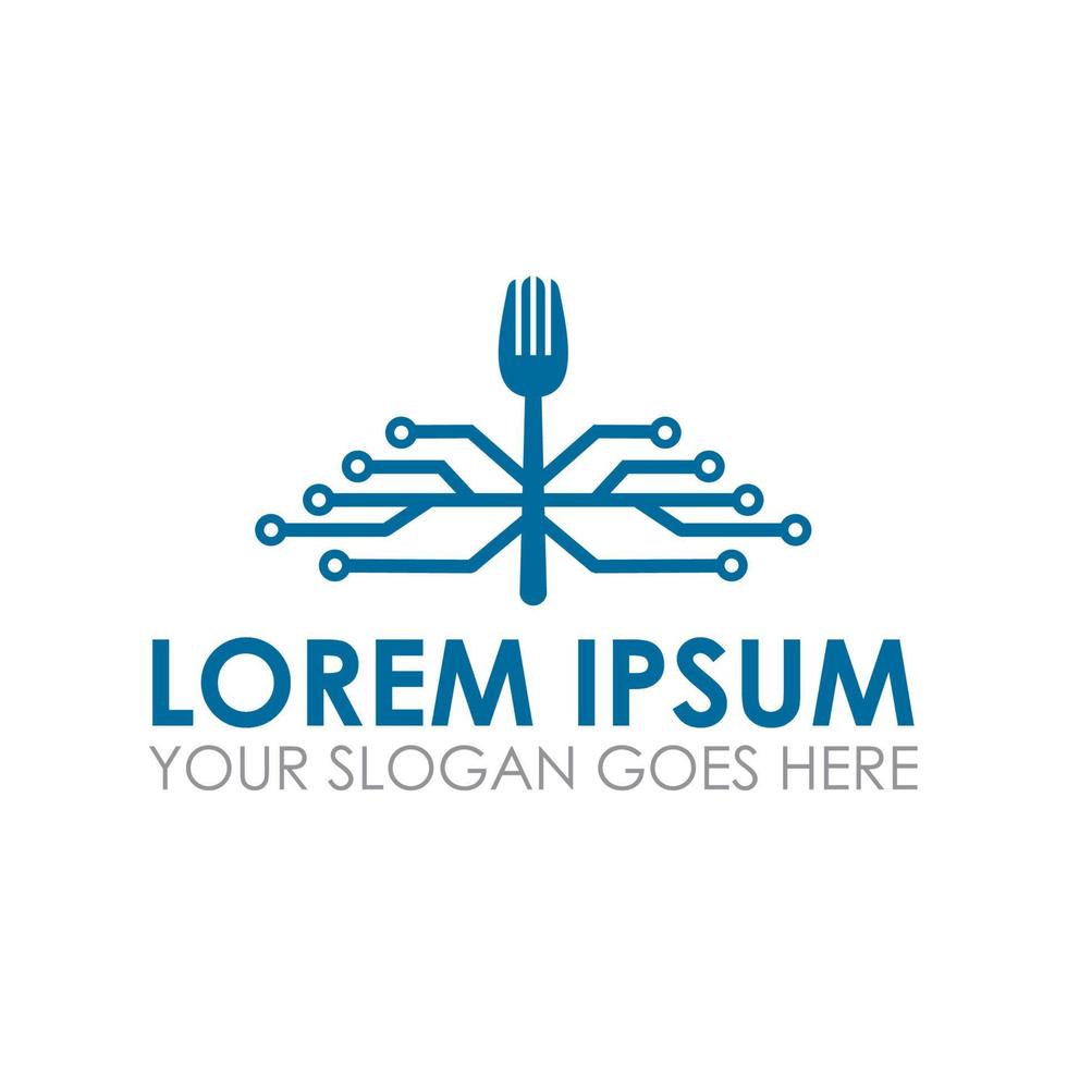 fork digital vector , food logo