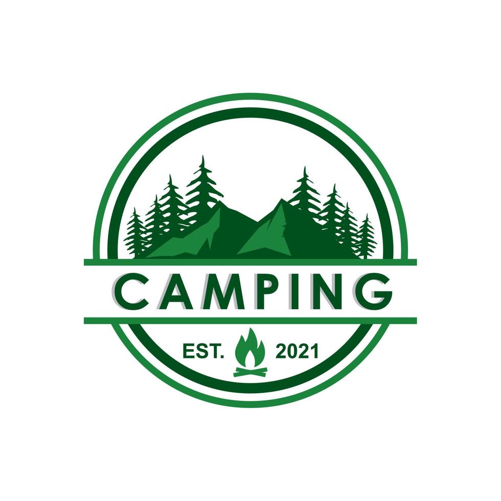 vector de camping, vector de logotipo de aventura