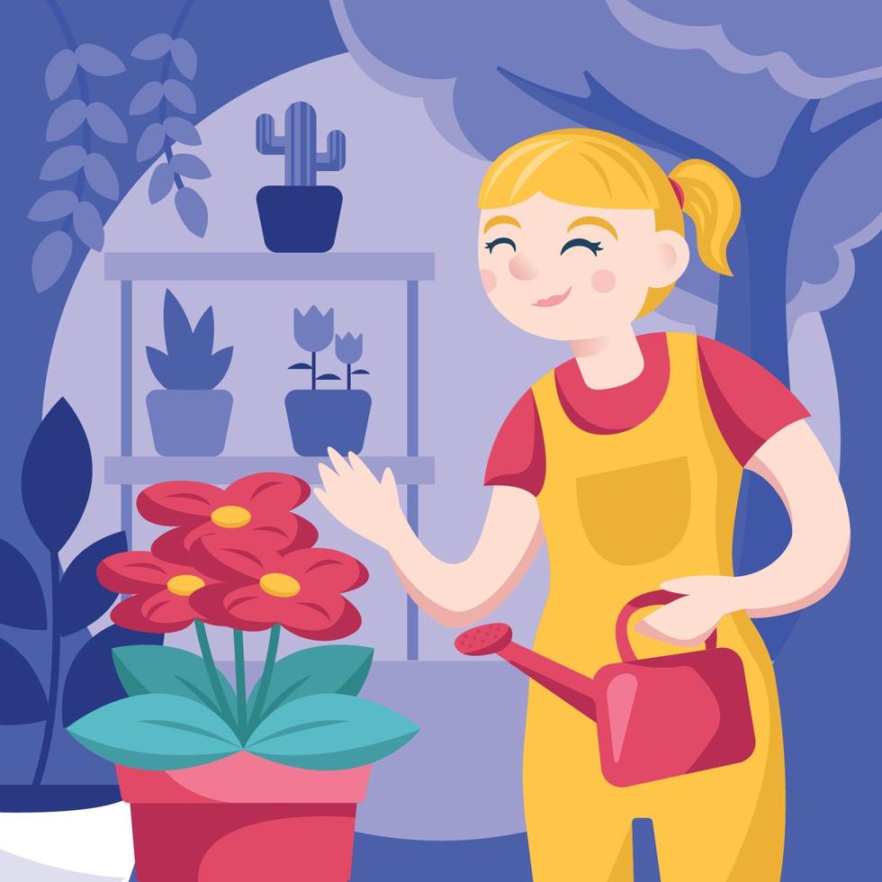 Character Focused Botanist vector