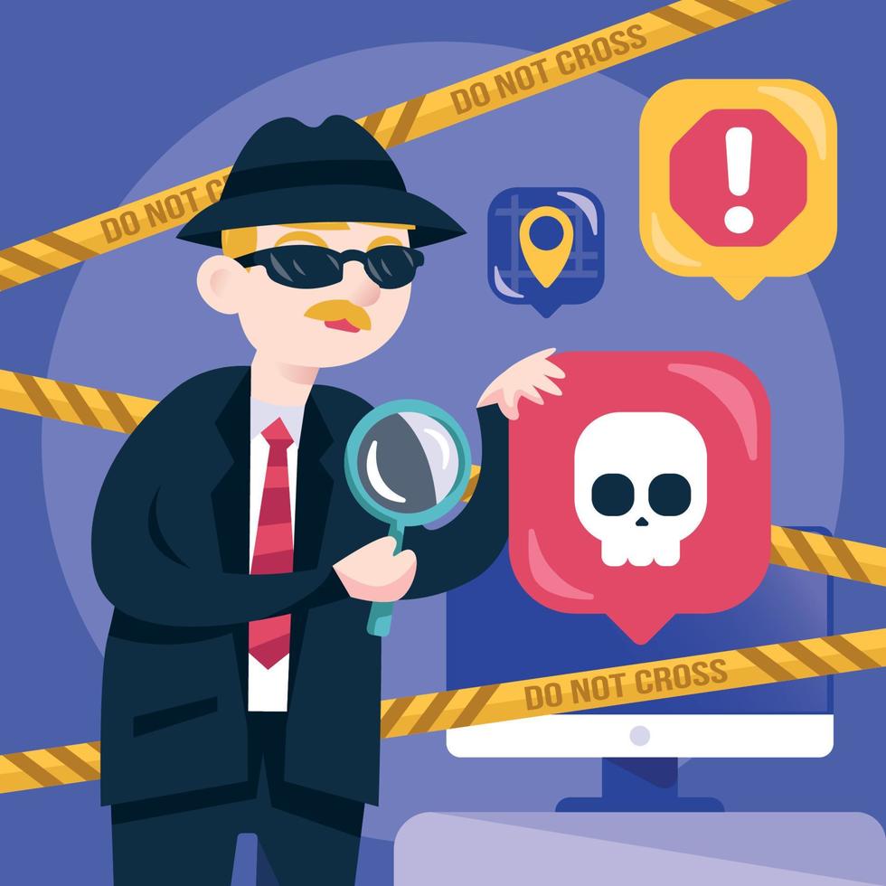 Character Focused Detective vector