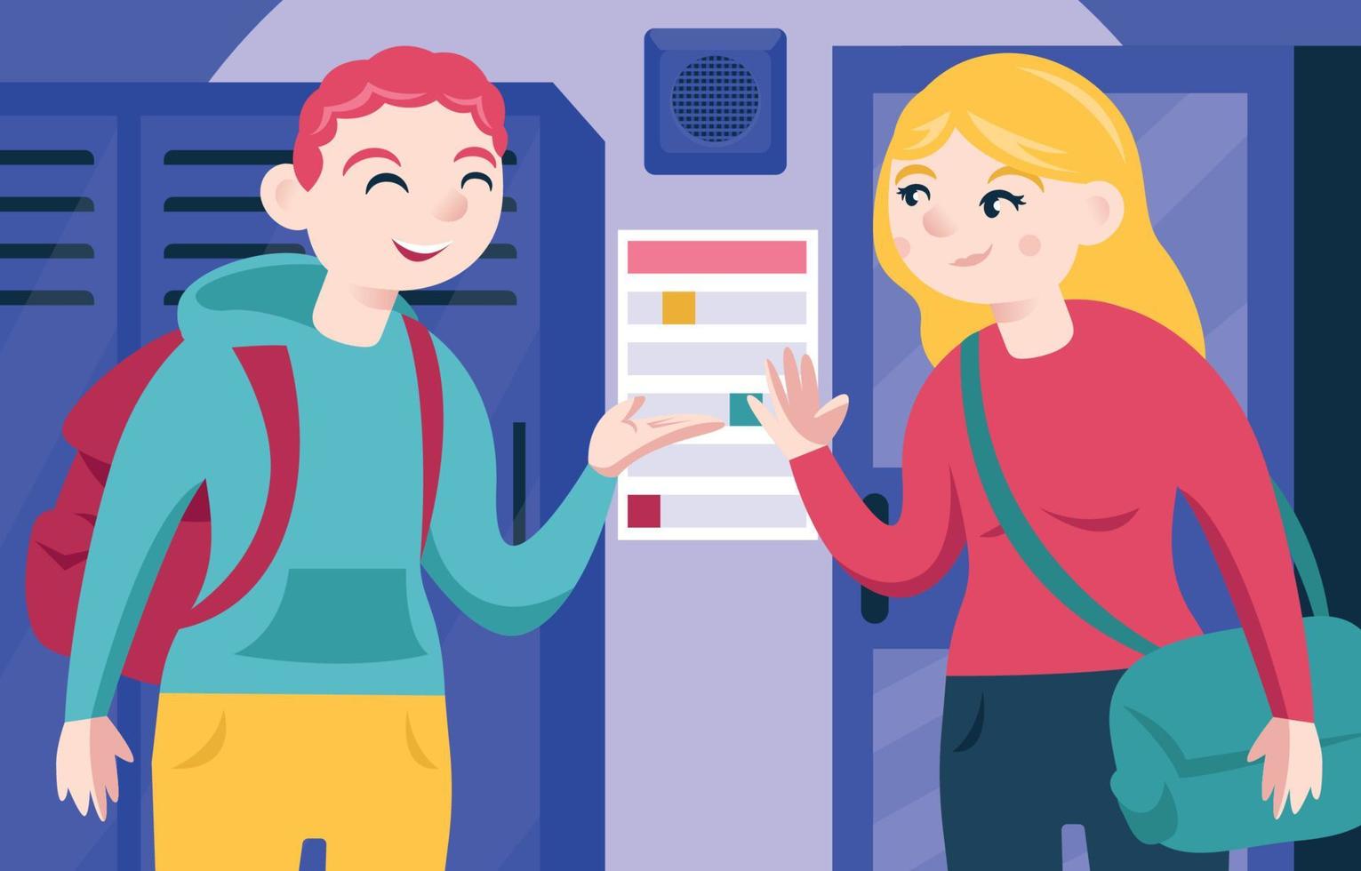 Character Focused Students vector