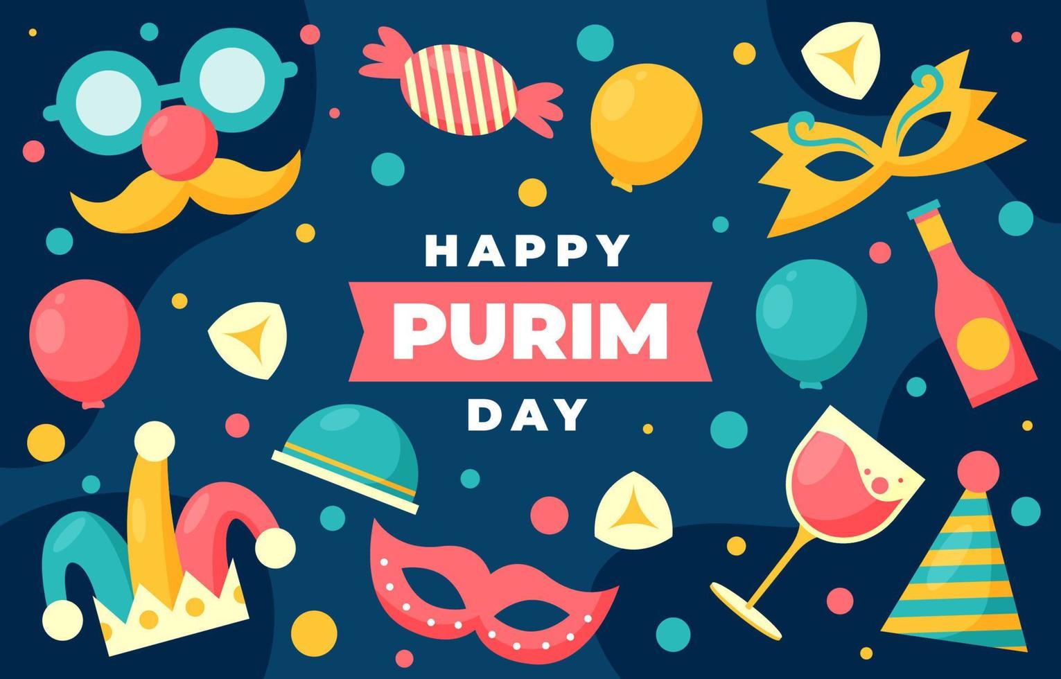 Happy Purim Background vector
